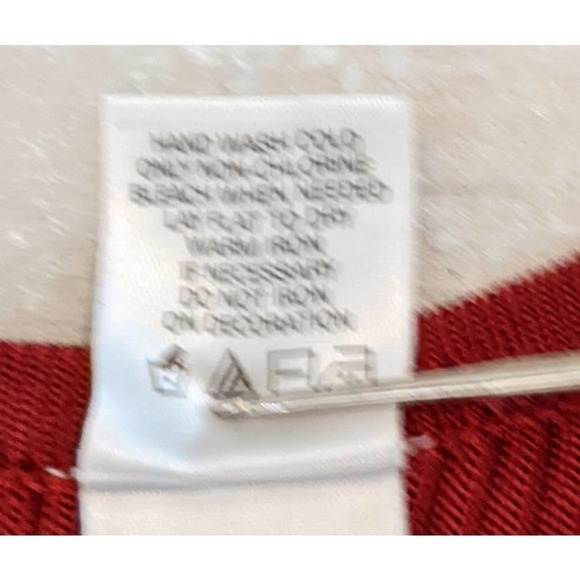 Emma Jean's Red Jeweled Keyhole Neck Medium Weight Sweater Size Medium NWOT - Picture 6 of 6